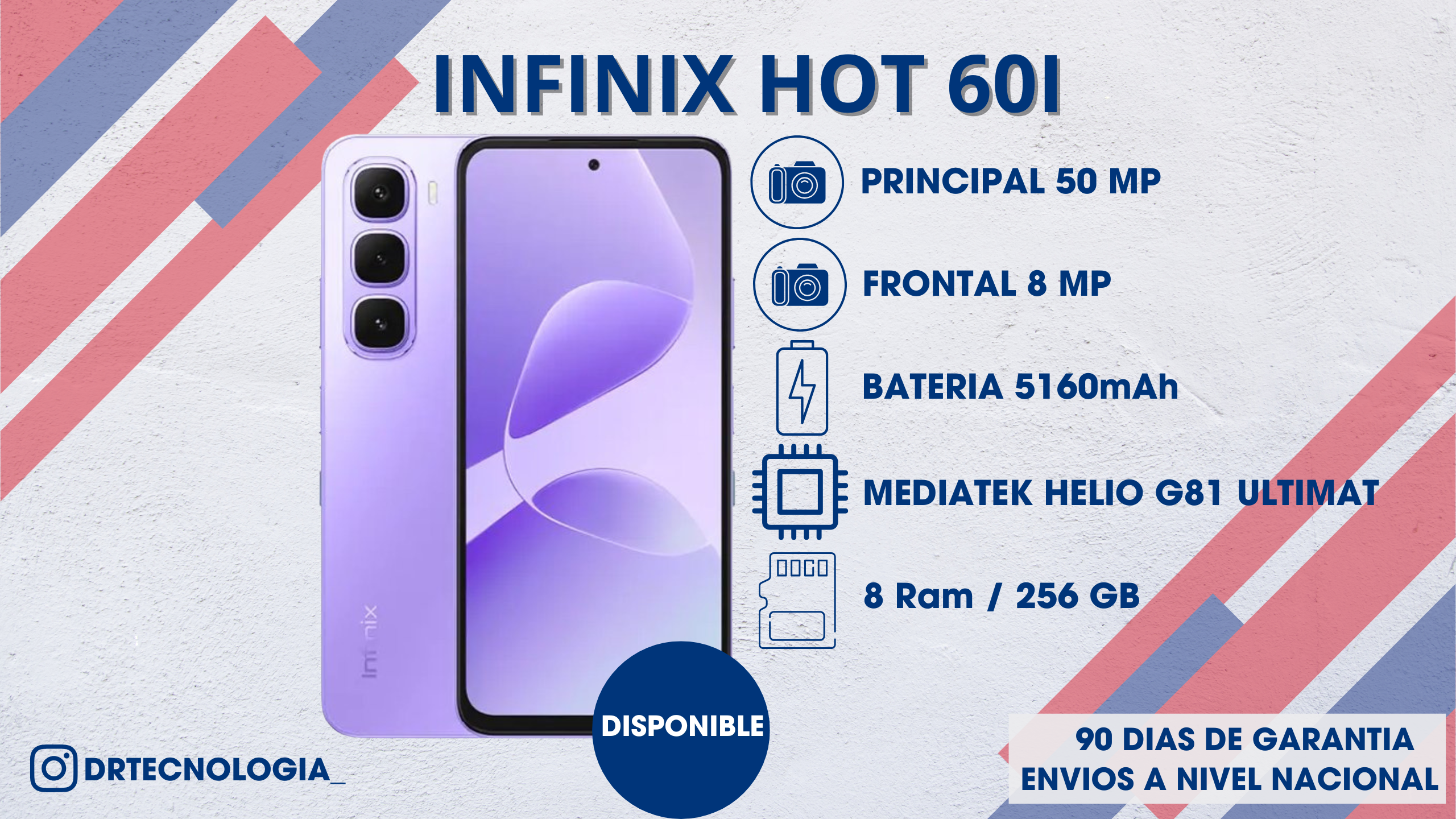 TELEFONO INFINIX HOT 60I 8/256GB 